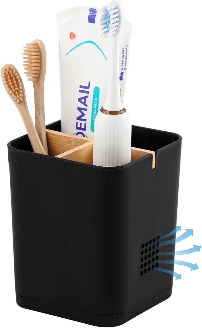 Electric Toothbrush Holder Tooth Brush and Toothpaste Organizer, Drainage Holes by Heagoale