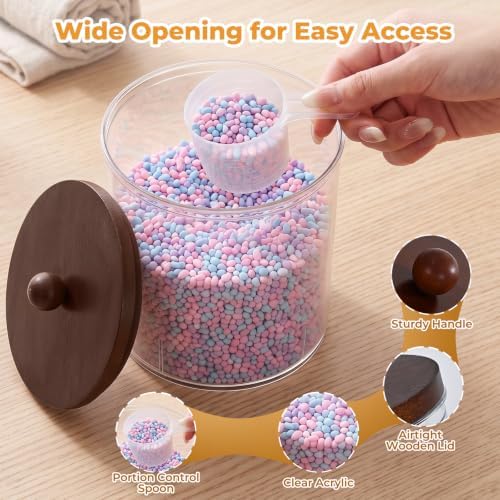 Acrylic Laundry Pod Containers and Dryer Sheet Holder & Glass Laundry Detergent - Image 4