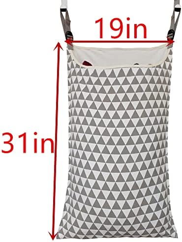 Adjustable Space Saving Door Hanging Laundry Hamper Bag - Image 3