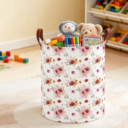 62L Vintage Rose Floral Laundry Hamper - Image 5