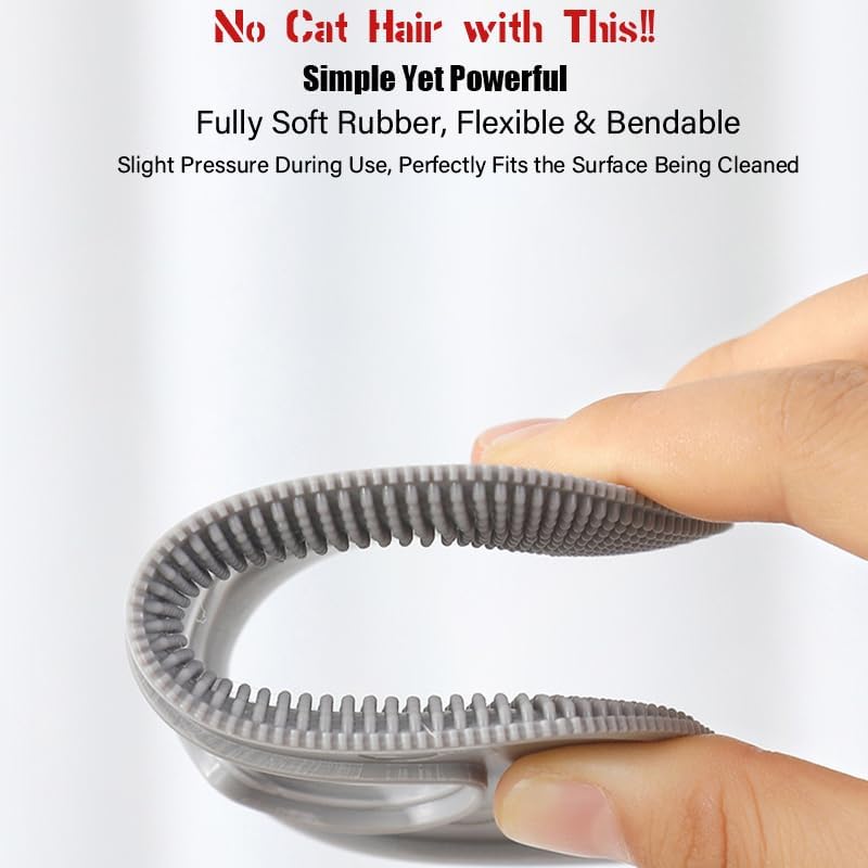 Silicone Pet Hair Remover – 2-Pack Portable Lint & Fur Scraper - Image 5