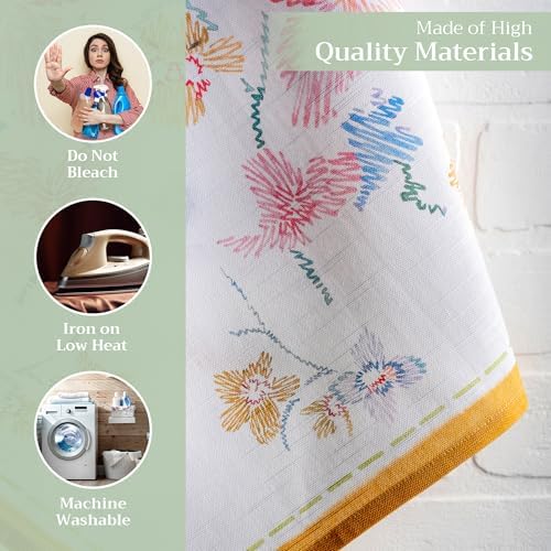 Maison d' Hermine Kitchen Towels Set of 3 Reusable 100% Cotton 27.50" x 20" - Image 3