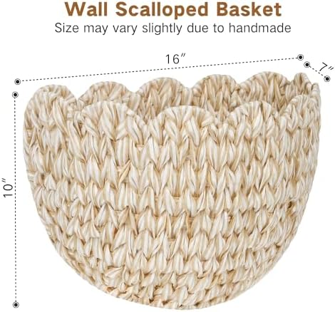 iEGrow Plastic wall Basket, Scalloped Hanging Baskets Plastic, Hanging Baskets - Image 3