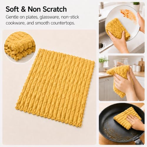 kimteny Microfiber Dish Cloths for Washing Dishes 18 Pack - Image 4