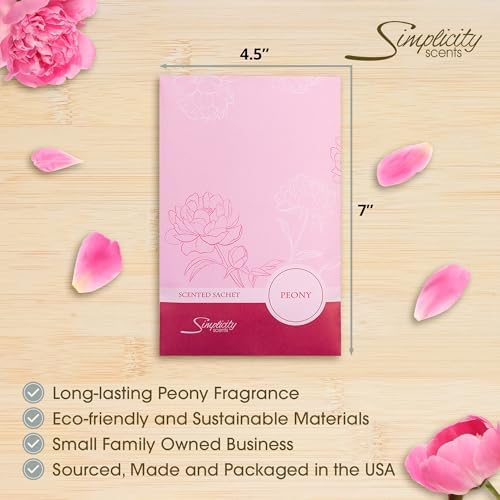 Peony Scented Sachets Pack of 3, Spring and Summer - Image 3