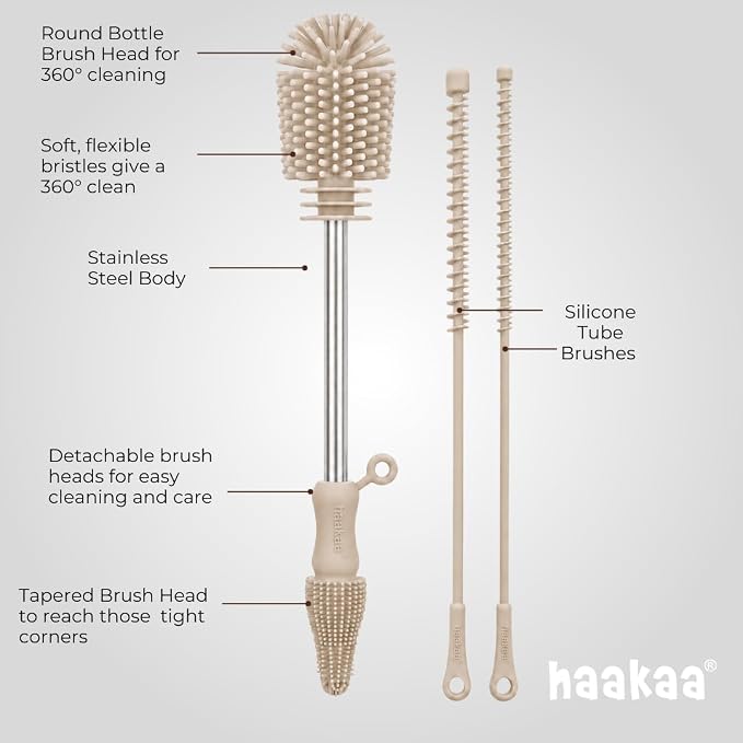 Haakaa Food-Grade Silicone Double-Ended Cleaning Brush | Household Cleaning - Image 8