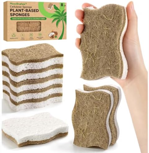 8 Pack Eco Friendly Kitchen Sponges, Non Toxic Dish Sponge by Unknown
