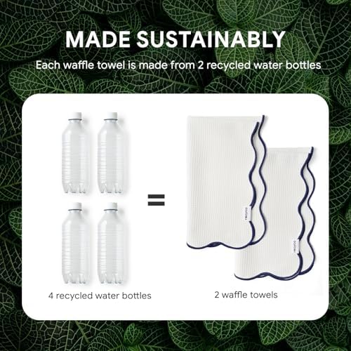 RECYCO Waffle Kitchen Towel Set of 2 - Image 5