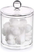 Hipiwe Cotton Ball and Swab Holder Organizer Clear Acrylic Apothecary Jar by Hipiwe