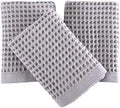 PÜSKÜL Natural 100% Turkish Cotton Waffle Hand and Kitchen Towels Set of 3 by P%C3%BCsk%C3%BClTextile