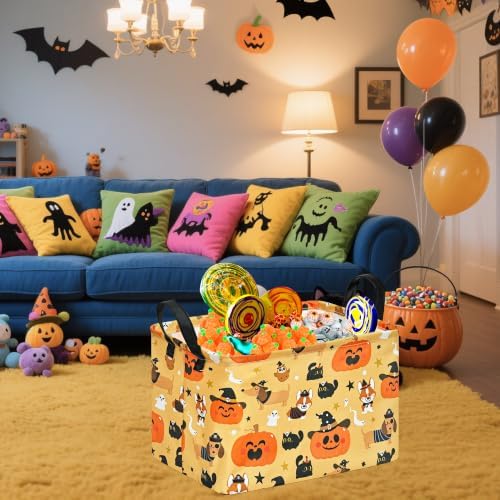 Halloween Pumpkin Ghost Storage Basket - Image 3