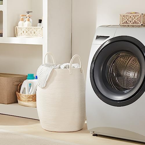 Extra Large Laundry Hamper Basket 105L Woven Blanket Basket - Image 4