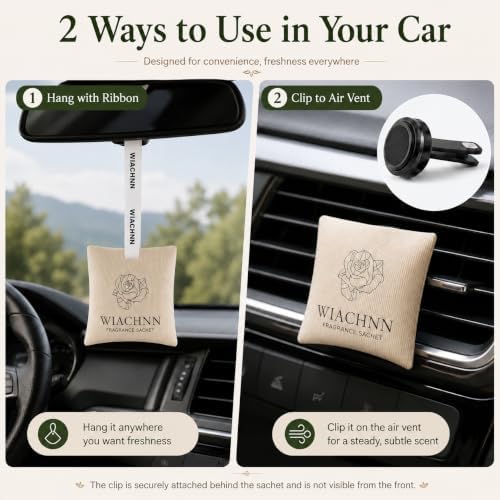 4-Packs Hanging Scented Sachets | Long-Lasting Closet Deodorizer Air Freshener - Image 4