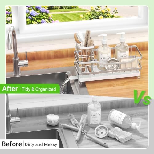 Sink Caddy, Sponge Holder for Kitchen Sink - Image 2