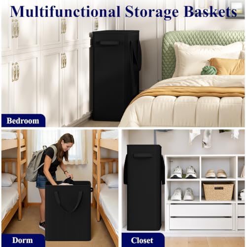 Optish 90L Slim Laundry Hamper, Large Laundry Basket - Image 6