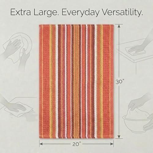 Urban Villa Kitchen Towels Cotton Dish Towels 20”x30” Rust - Image 3