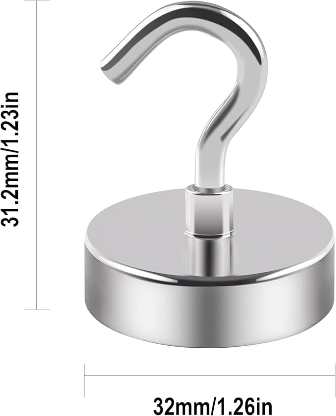 DIYMAG Magnetic Hooks, 120lbs Heavy Duty Magnets - Image 2