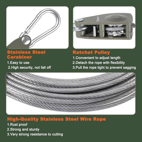 Vigorport Outdoor Retractable Clothesline, Portable Travel Clothes Line - Image 3