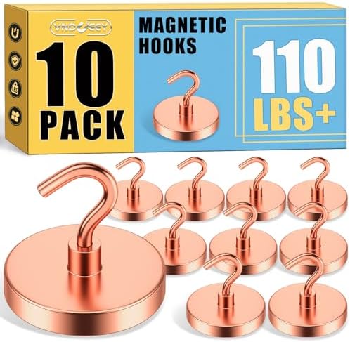 VNDUEEY Magnetic Hooks Heavy Duty, 110 Lbs Strong Magnets by VNDUEEY