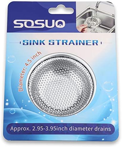 2 Pcs Kitchen Sink Strainer, Stainless Steel Drain Cover, Large Wide Rim 4.5" - Image 2