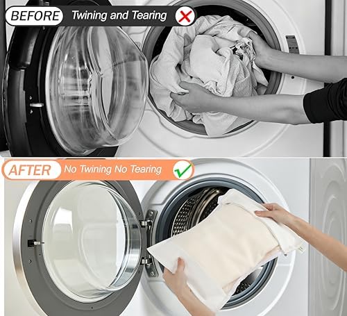 Cotton Mesh Laundry Bags, with Hidden Zipper - Image 3