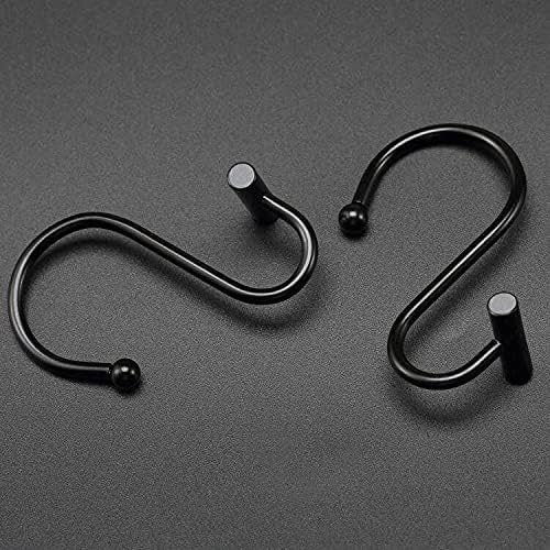 CHICTIE Black Shower Curtain Hooks Rings, Decorative - Image 3