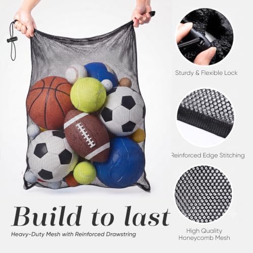 Mesh Equipment Bag, Adjustable, Cord Closure - Image 3