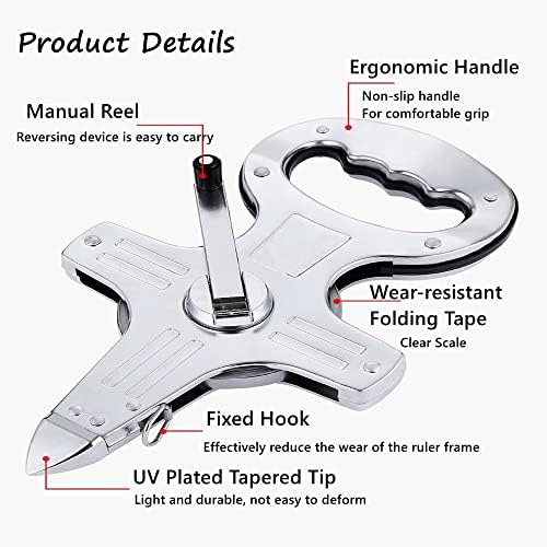 Utoolmart 100m / 328ft Portable Steel Tape Measure - Image 2