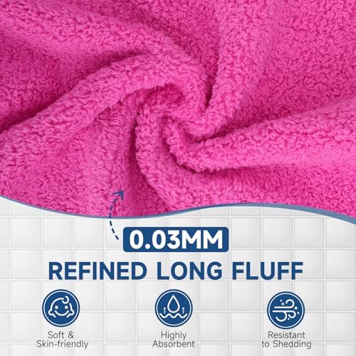 TEAWOO Coral Velvet Rose Red Washcloths 12 Pack, Highly Absorbent and Soft - Image 3