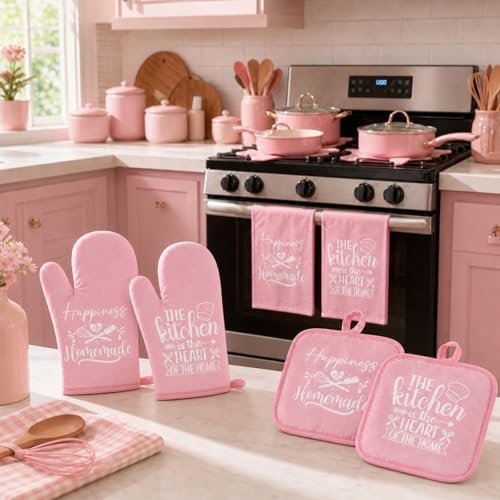 Sratte 6 Pcs Pink Kitchen Decor Accessories Set - Image 2