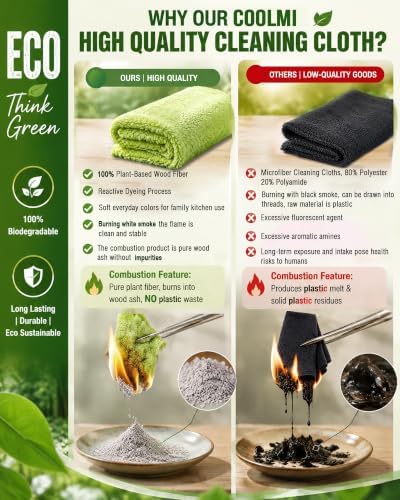 COOLMI Kitchen Dish Cloths, Easy-Rinse Dish Towels - Image 3