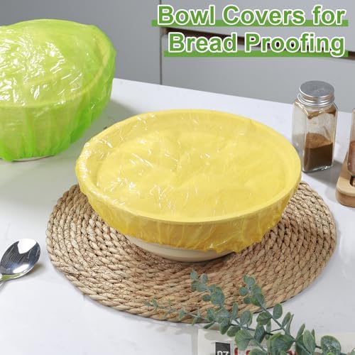 Mwellewm 180Pcs Elastic Bowl Covers Saran Wrap Plastic Reusable Food Covers - Image 4