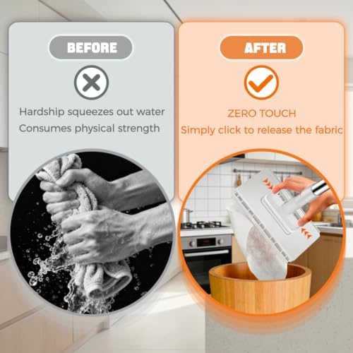 Hands Free Flat Disposable Lazy Mop, Snap Grip Mini Mop - Image 2