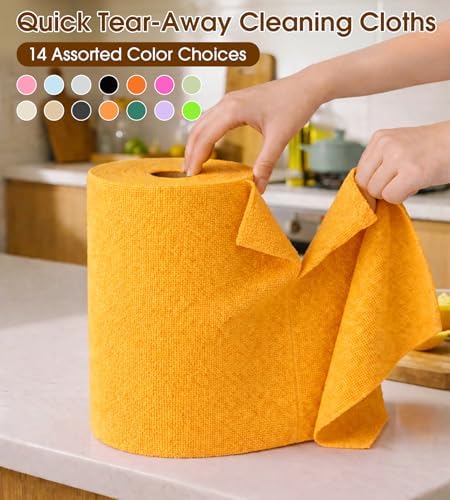 Microfiber Cleaning Cloth Roll, 100 Pack 12 x 12 Inch Tear Away Reusable Paper - Image 6