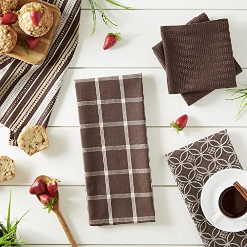 DII Assorted Woven Kitchen Set, Dark Brown, 5 Piece - Image 6