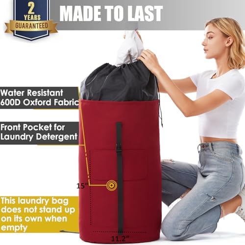 Backpack Laundry Bag, 115L Heavy Duty Extra Large College Laundry Backpack - Image 2