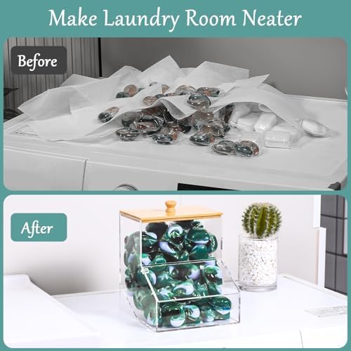 1GAL Large Acrylic Laundry Pods Container BY VEGEVIGI, Dishwasher Pods Holder - Image 5