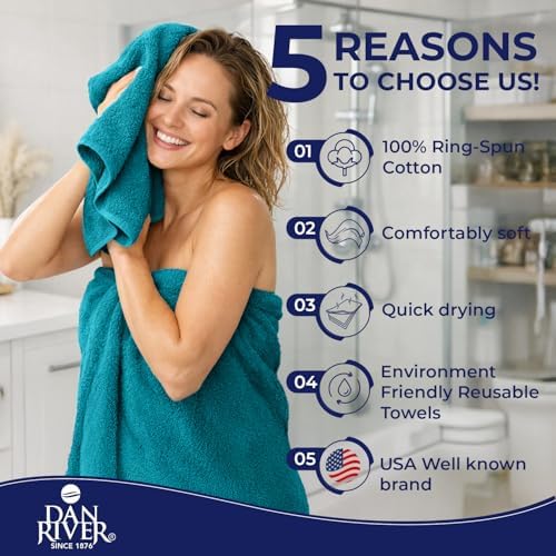 DAN RIVER 8 Piece Luxury Bath Towels - Image 5