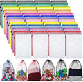 48 Pcs Mesh Bag Drawstring Mesh Laundry Bags, 18 x 12 Inch Nylon Drawstring by Cunno