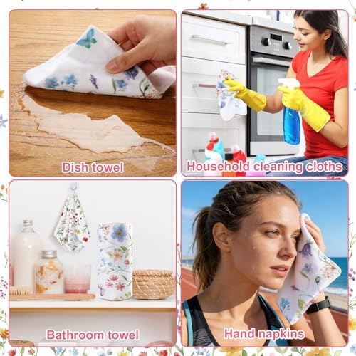 IANFEPH 36 Pcs Reusable Paper Towels Roll Paperless Cotton Cloth 9.8" X 11" - Image 6