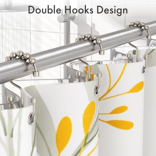 Bathway Nickel Shower Curtain Hooks, Rust Proof Metal Shower Hooks - Image 3
