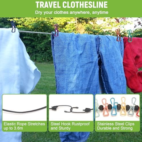 Portable Hand Wash Bag with Retractable Clothesline: manual washing machine - Image 5