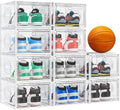 caktraie 10 Pack Thicken Shoe Organizer Stackable by shoeboxesanddeskorganizers