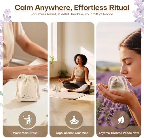 Lavender Aromatherapy Sachets for Sleep & Relaxation, 2 Pack - Image 3
