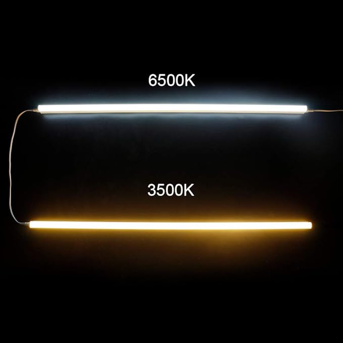 LightingWill LED T5 Integrated Fixture 3FT, Warm White 30003500K, 14W, Linkable Shop Light, Ceiling and Under Cabinet Light, Corded Electric with Built-in ON/Off Switch, (4 Pack)