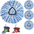 4 Pack Spin Mop Head Replacement by Kimmkco