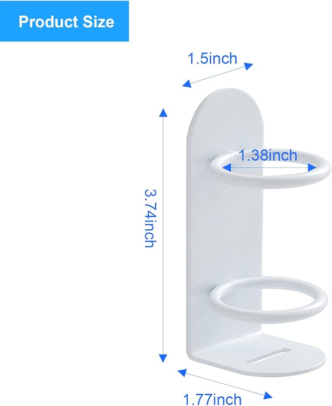 2 Pack Electric Toothbrush Holders Stick on The Wall Electric Metal Tooth - Image 4