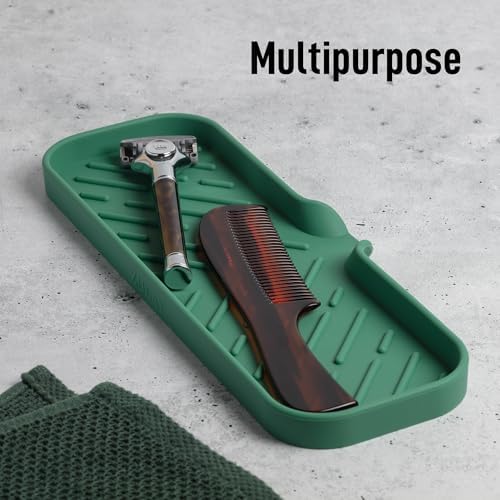 Zulay Kitchen Large Silicone Sponge Holder – Flexible Sink Organizer Tray - Image 5