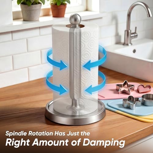 theaoo Paper Towel Holder Countertop, One-Handed Tear - Image 3