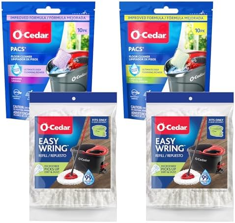 O-Cedar 2 Easywring Refills + 1 Citrus and 1 Lavender PACS by Unknown